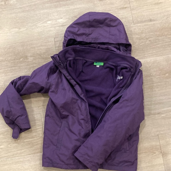 Size 11-12 dark purple girls 3-1 Mountain Warehouse winter jacket - Picture 1 of 3